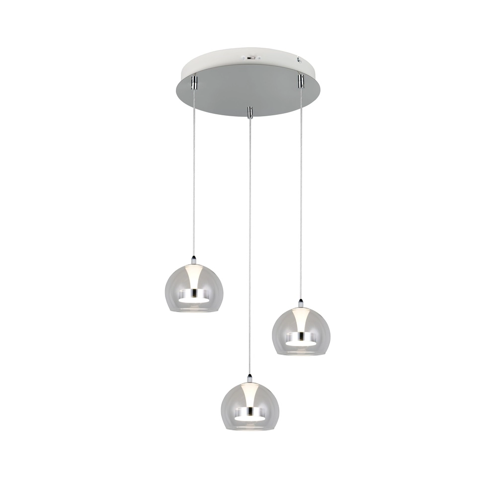 Suspension Flynt Chrome à 3 lumières Trio 4017807671001