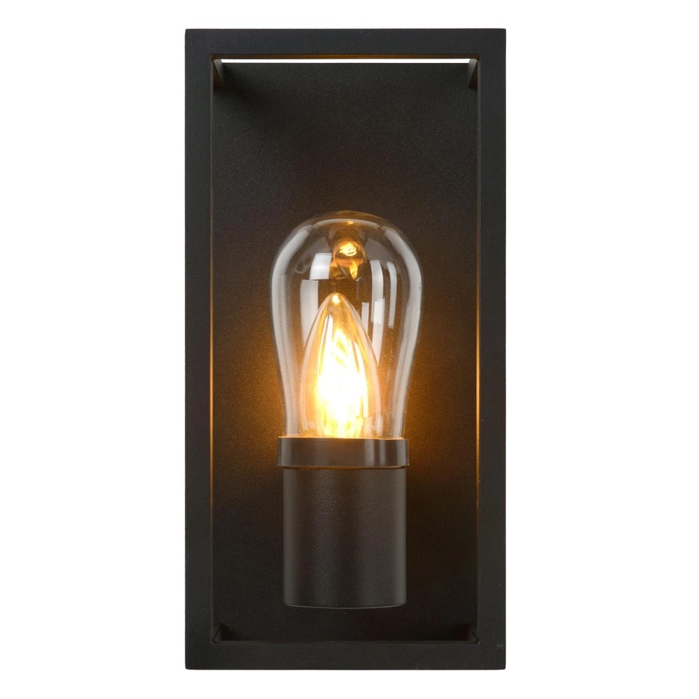 Lampe murale noire Carlyn salle de bain unique IP54 Lucide 5411212271723