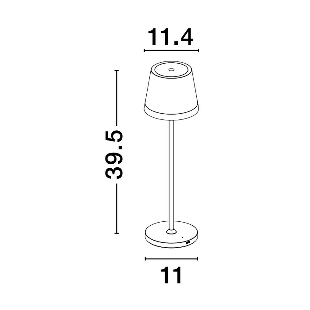 Lampe de table rechargeable Seina Brun rouille Lyora 5212017444424