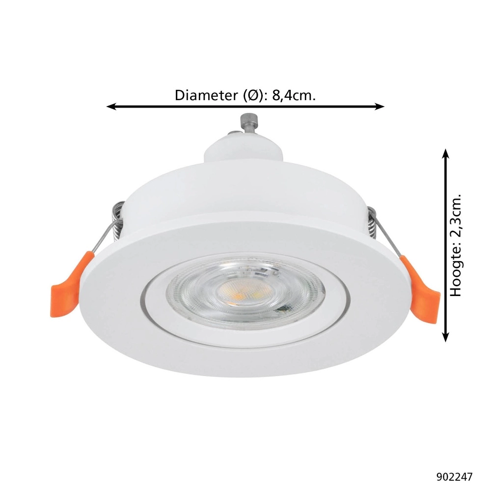 Spot encastré Barranco blanc Ø 8,4cm IP44 - 4000K Eglo 9008606359271