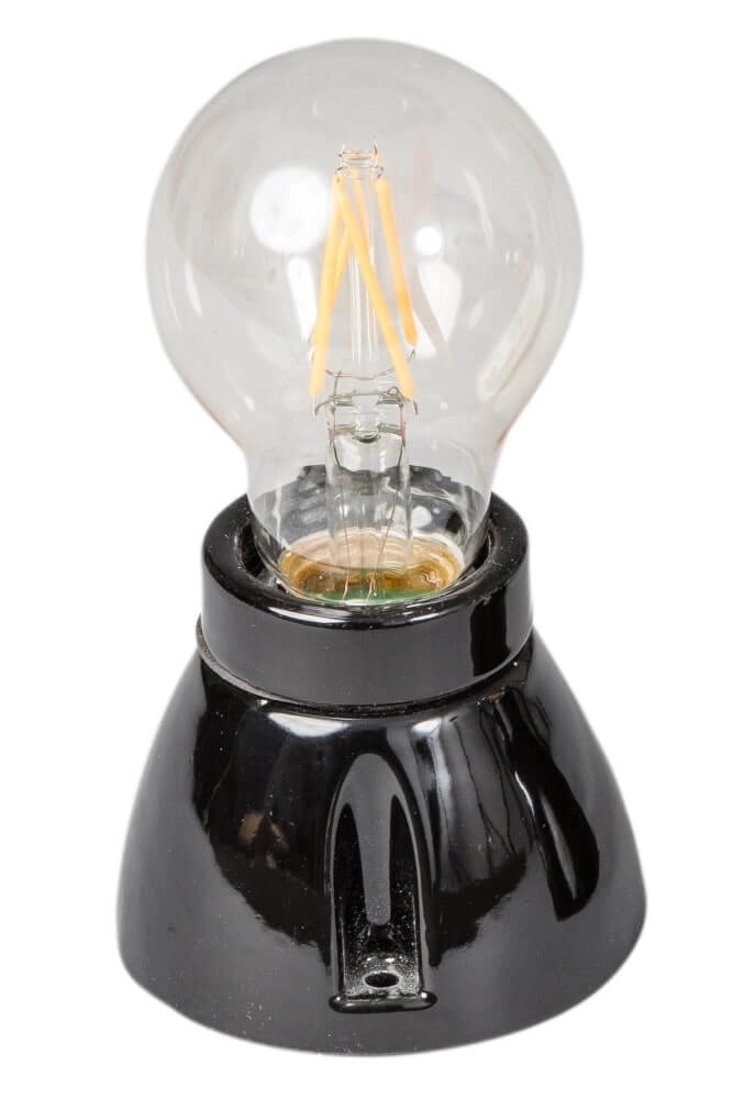 Plafonnier en porcelaine Vintage Straight noir