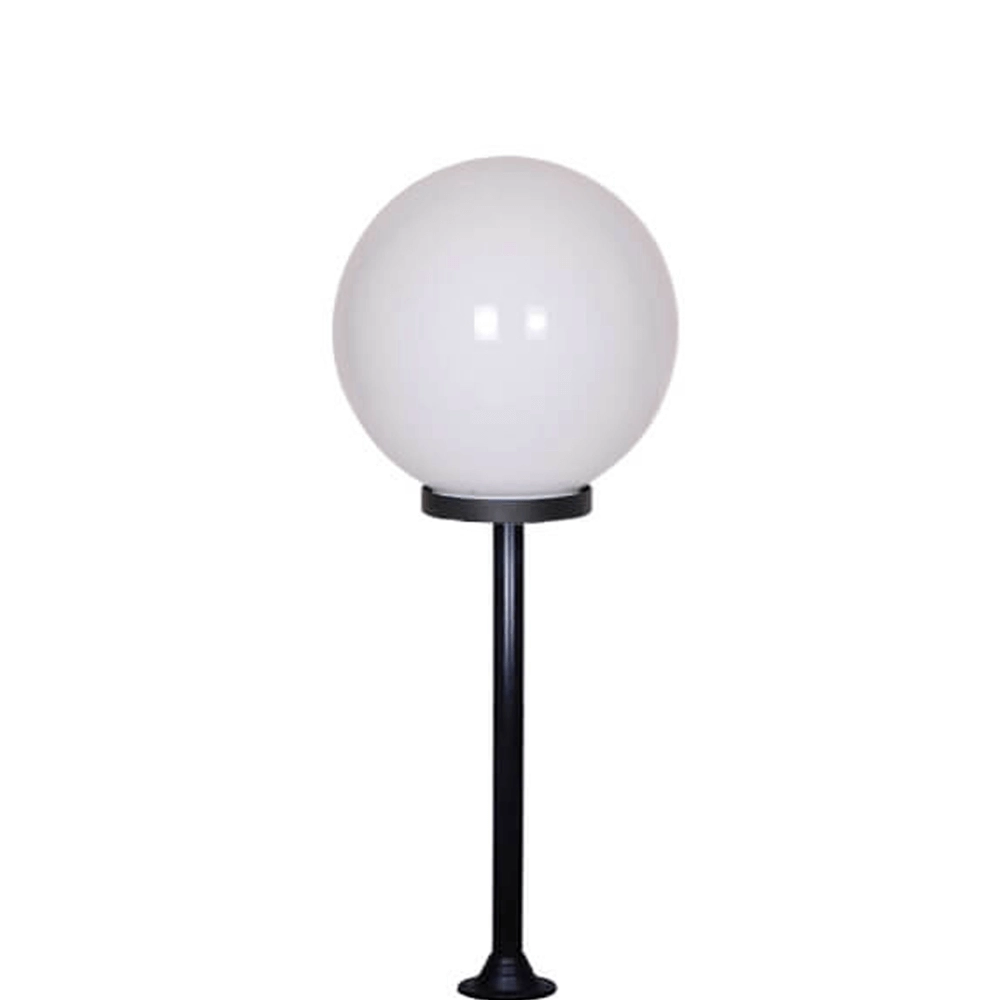 Lampe de jardin Globe Bolano 141cm. opale debout
