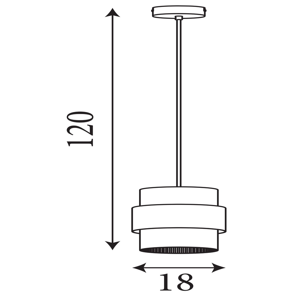 Suspension Royal 1-brun sable clair Searchlight 5053423296777