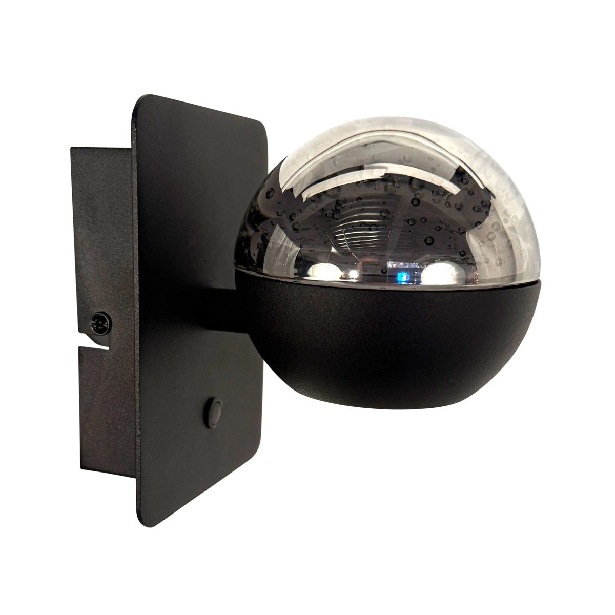 Lampe murale LED Belluno noir avec verre - ajustable Steinhauer 8712746183948