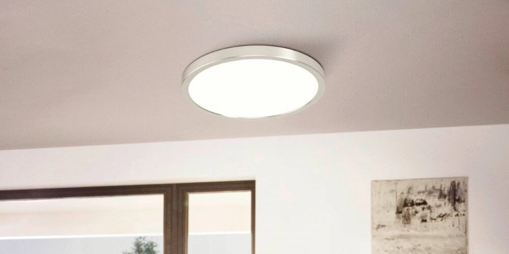 Plafonnier en acier inoxydable Fueva 5 Ø 28,5 cm Eglo 9008606244850