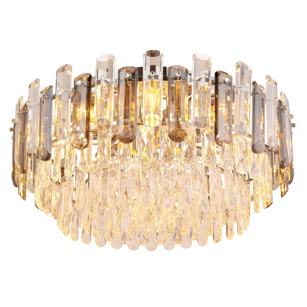 Lampe de plafond Orgina chrome avec cristal Ø 55cm
