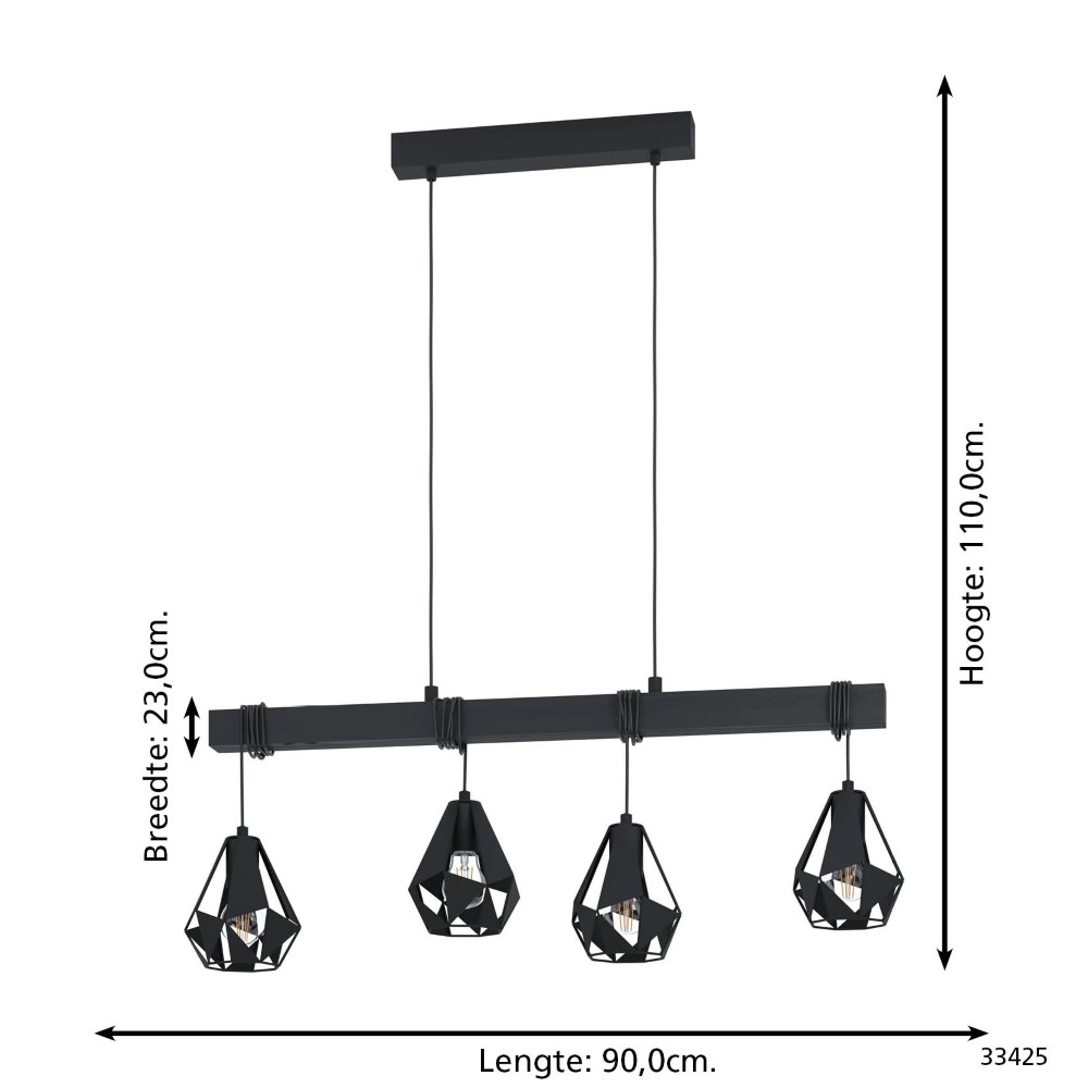 Suspension design Townshend 7 noir Eglo 9002759334253