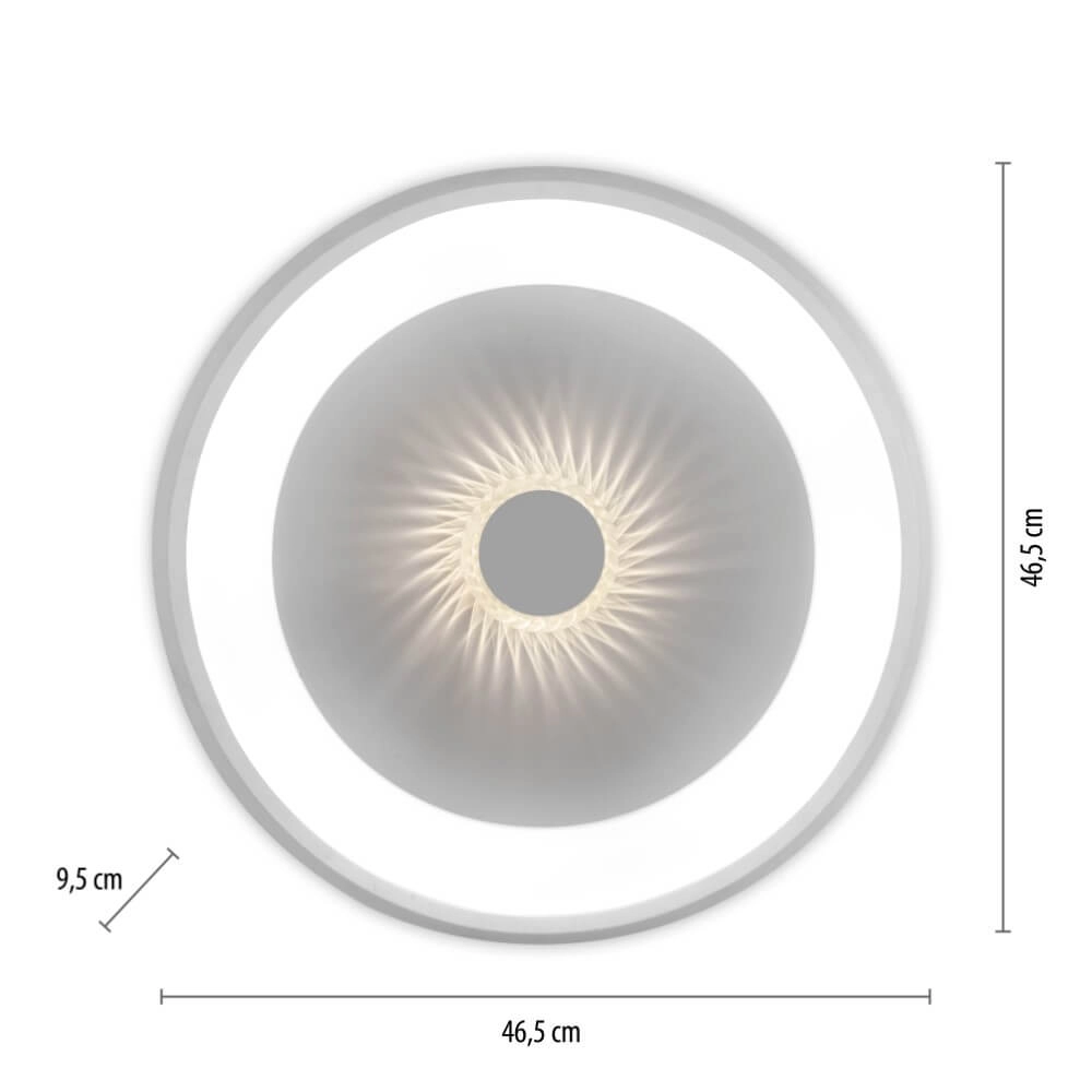 Plafonnier rond Vertigo blanc Ø 46,5cm Just Light 4043689994709