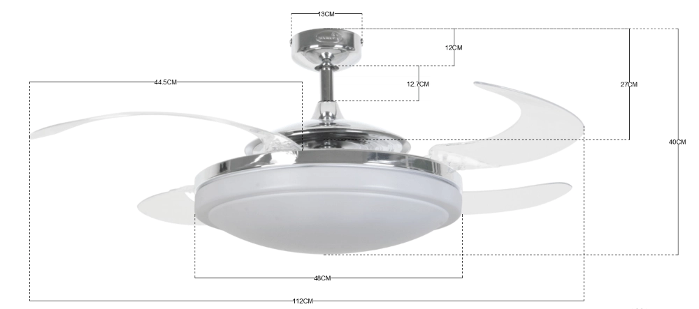 Ventilateur de plafond chromé Fanway Evo 2 Ø 122 cm Beacon 9333509085843