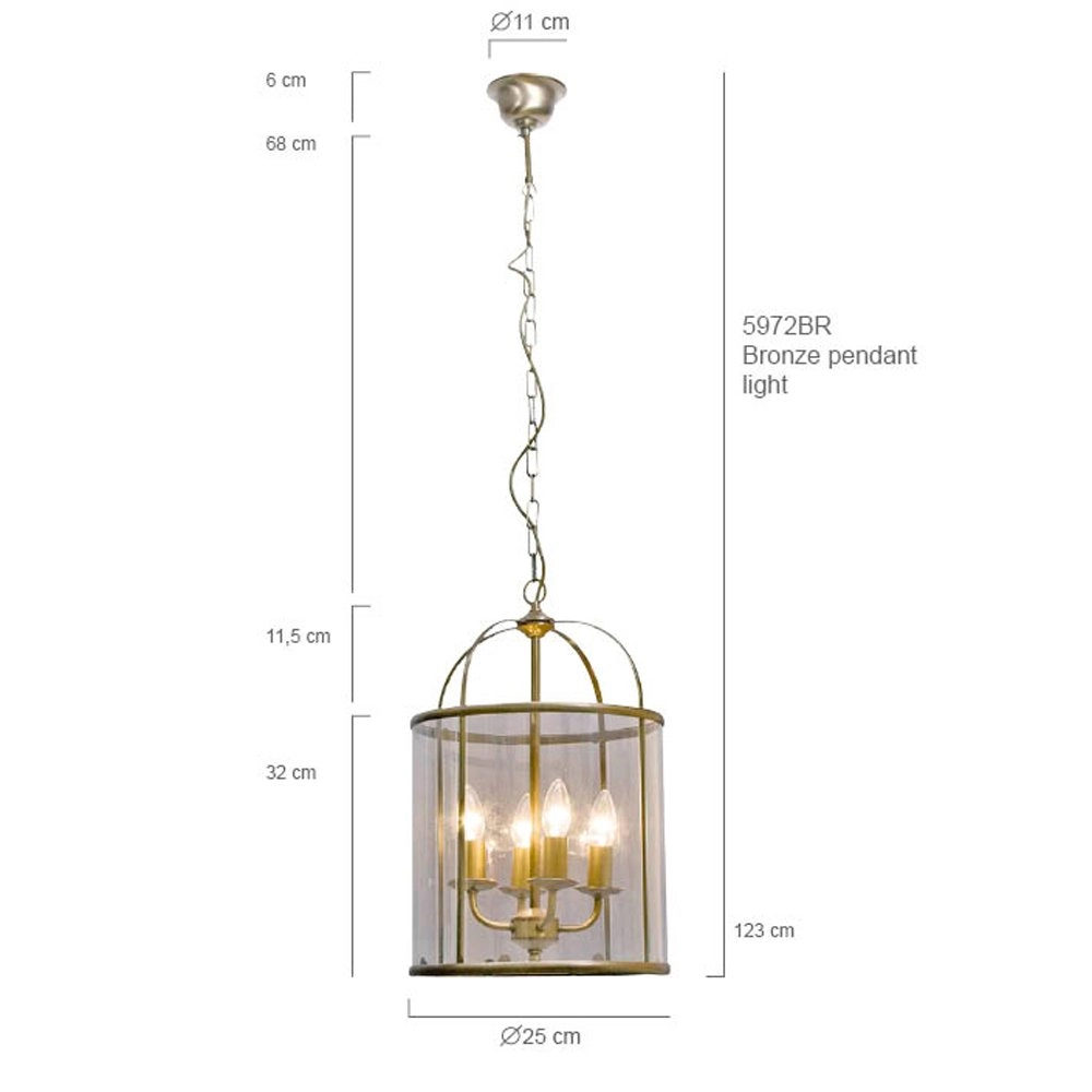 Lampe à suspension Pimpernel 25cm vieux laiton Steinhauer 8712746051957