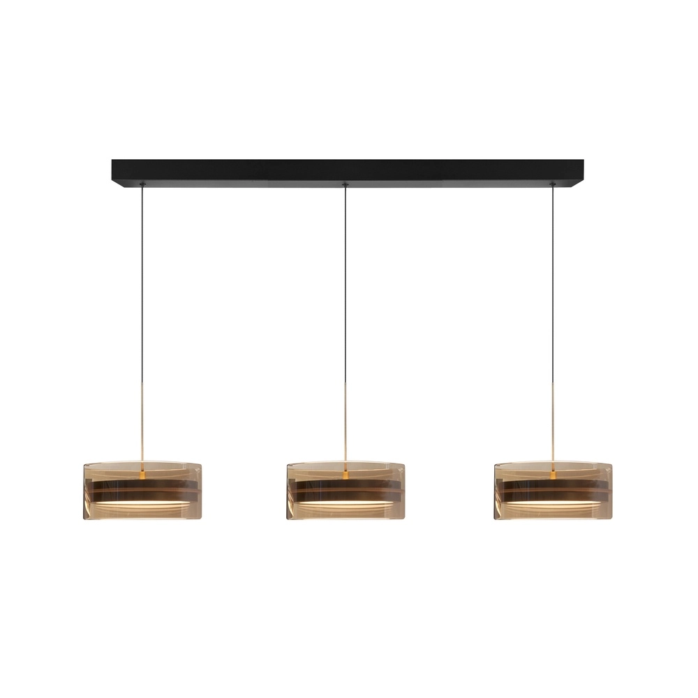 Lampe pendante de conception Maxi Enzo noir avec bronze