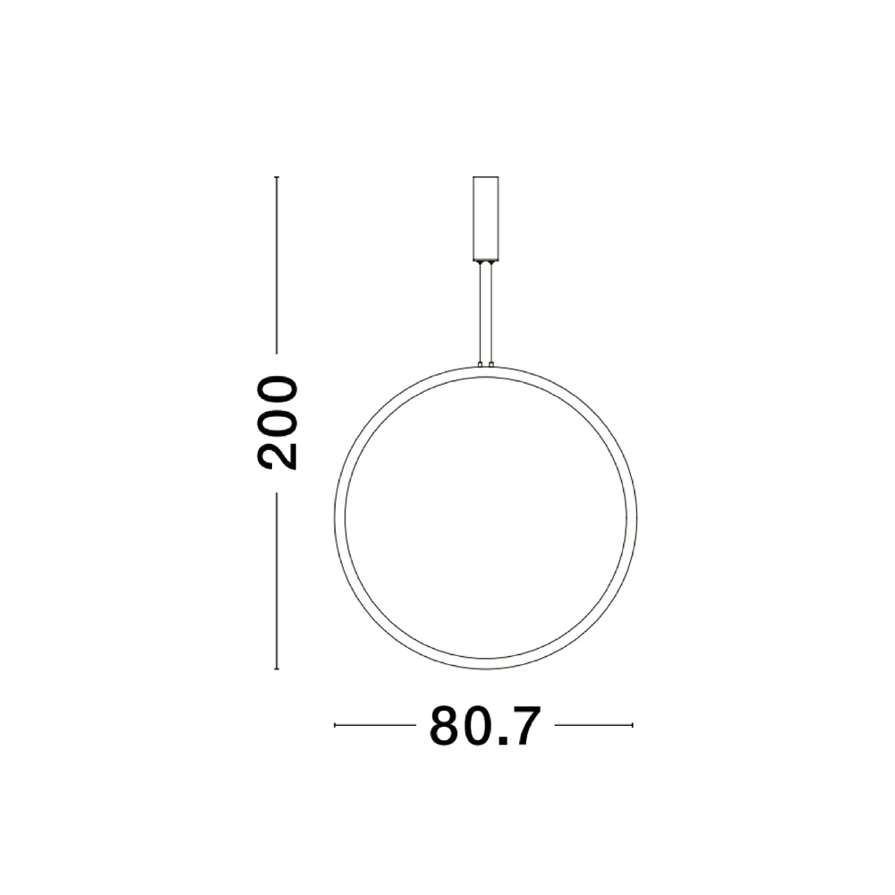 Suspension ronde Change Ø 80,7cm noir Lyora 5212017437310