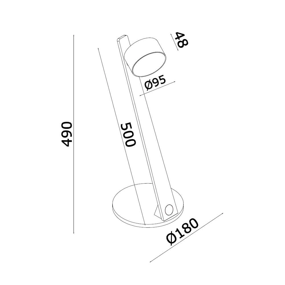 Lampe de table moderne Omega noir Artdelight 8720701100336