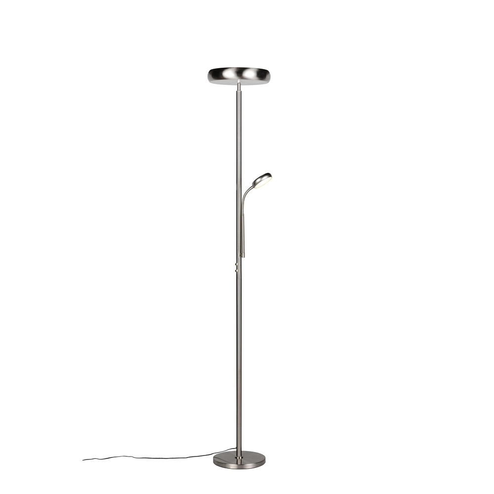 Lampadaire Palermo nickel avec lampe de lecture Trio 4017807641370