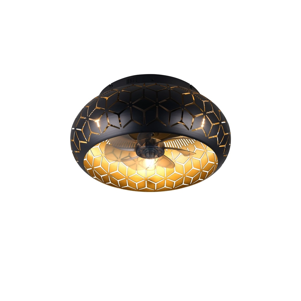 Ventilateur de plafond noir Bidar excl 3x E27