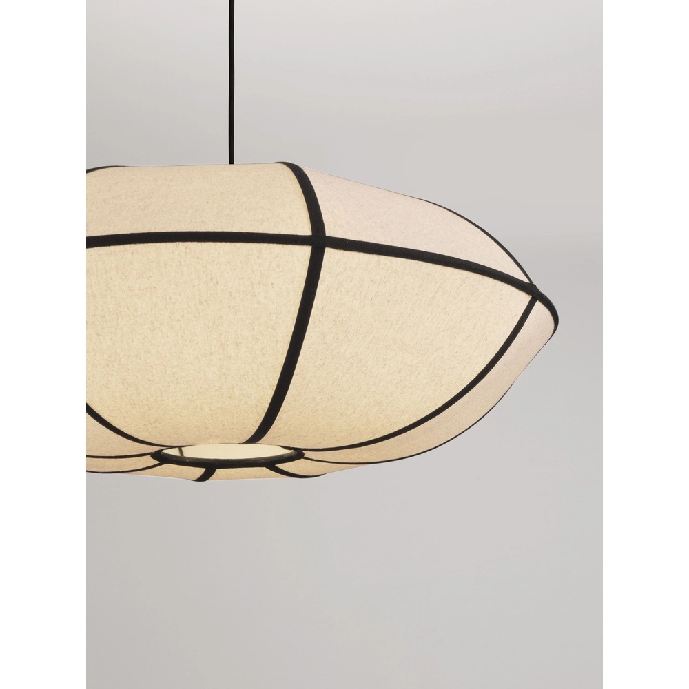 Lampe suspendue Brera noir avec blanc Ø 70cm Lyora 5212017493576