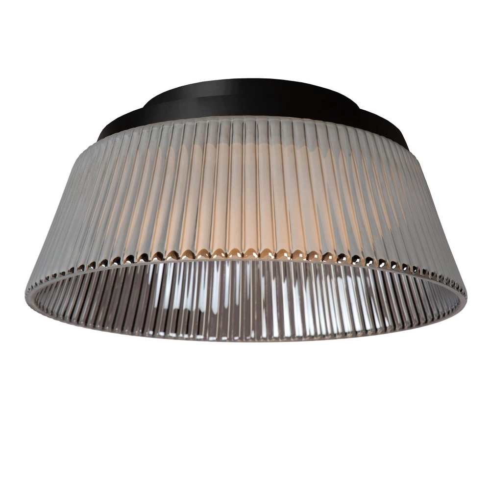 Lampe de plafond Vixi noir avec verre fumé Lucide 5411212251077