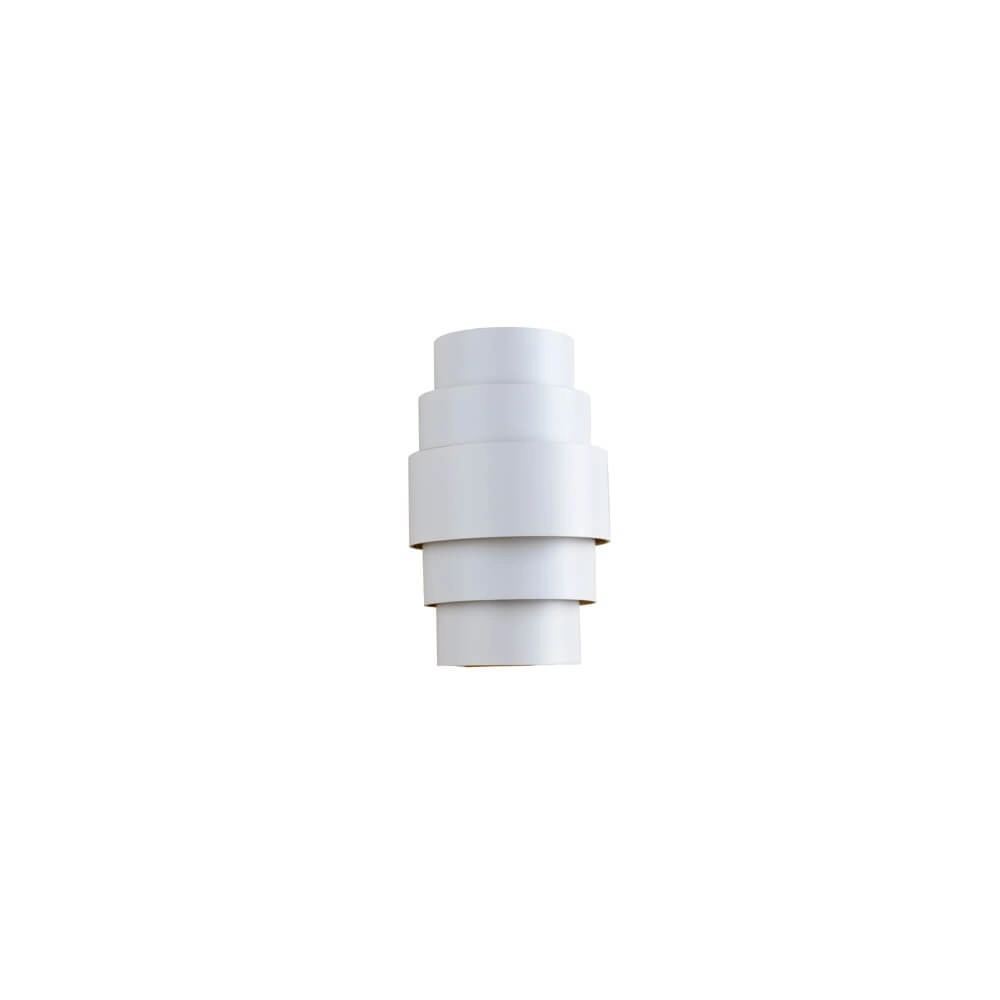 Applique murale design Rolls Blanc avec intérieur doré