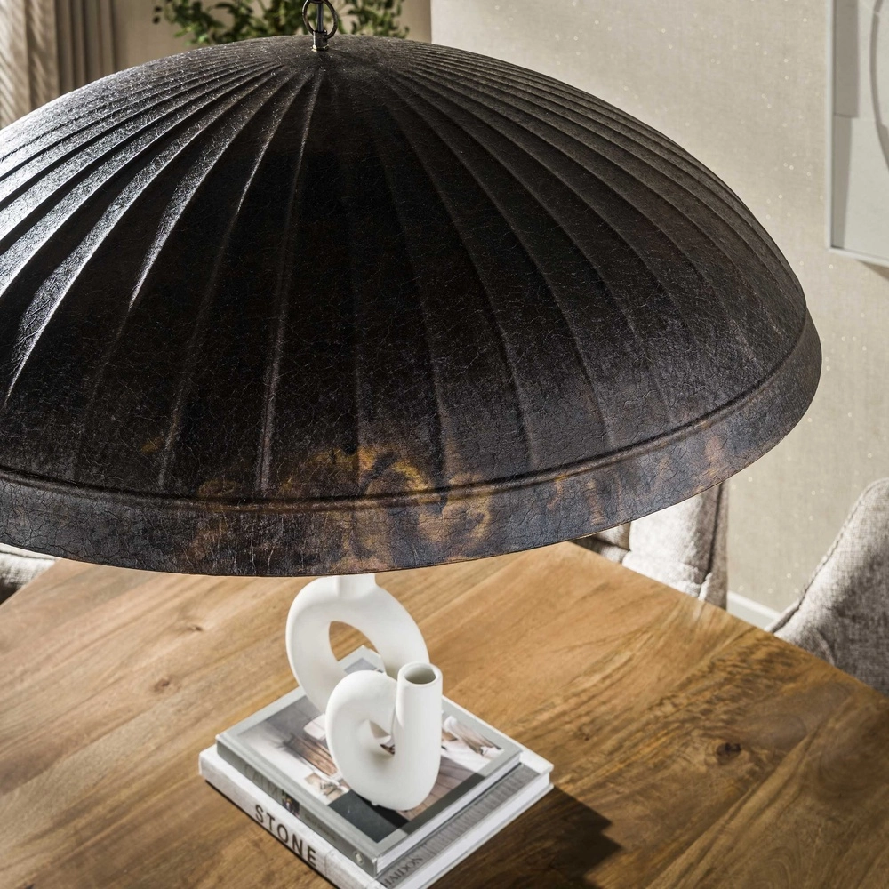 Lampe de bureau industrielle Guard Ø 90cm - brun fumé Lyora 8716803511514