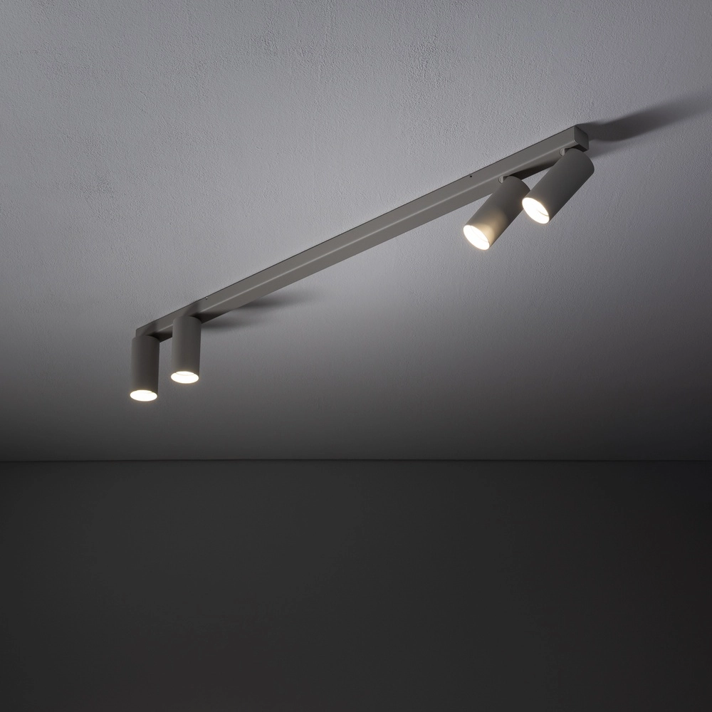 Spot monté en surface 4x GU10 Fourty Gris clair Lyora 5903139114387