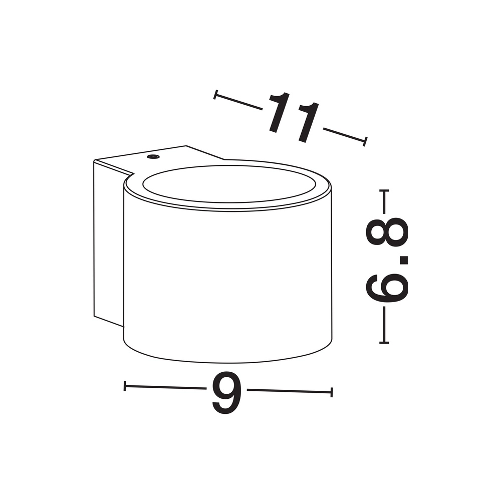 Spot mural design Beta Haut et bas noir Lyora 5212017453471