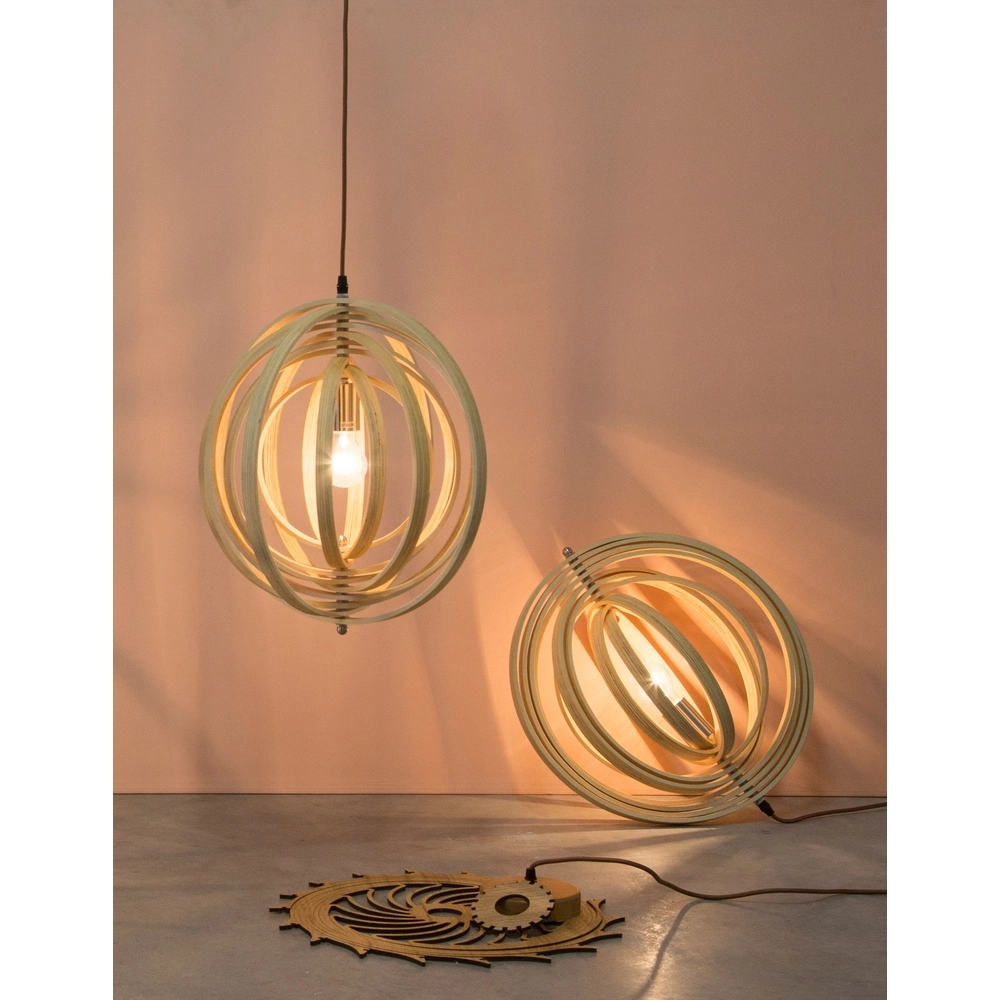 Suspension moderne Asco bois Ø 43cm Lyora 5212017424945