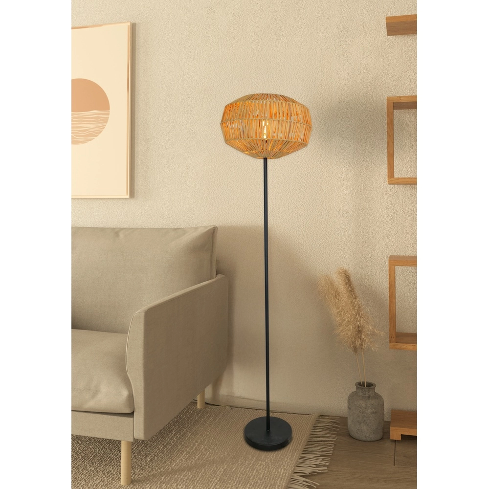 Lampadaire en rotin Sheldon Ø 38cm Eglo 9008606359813