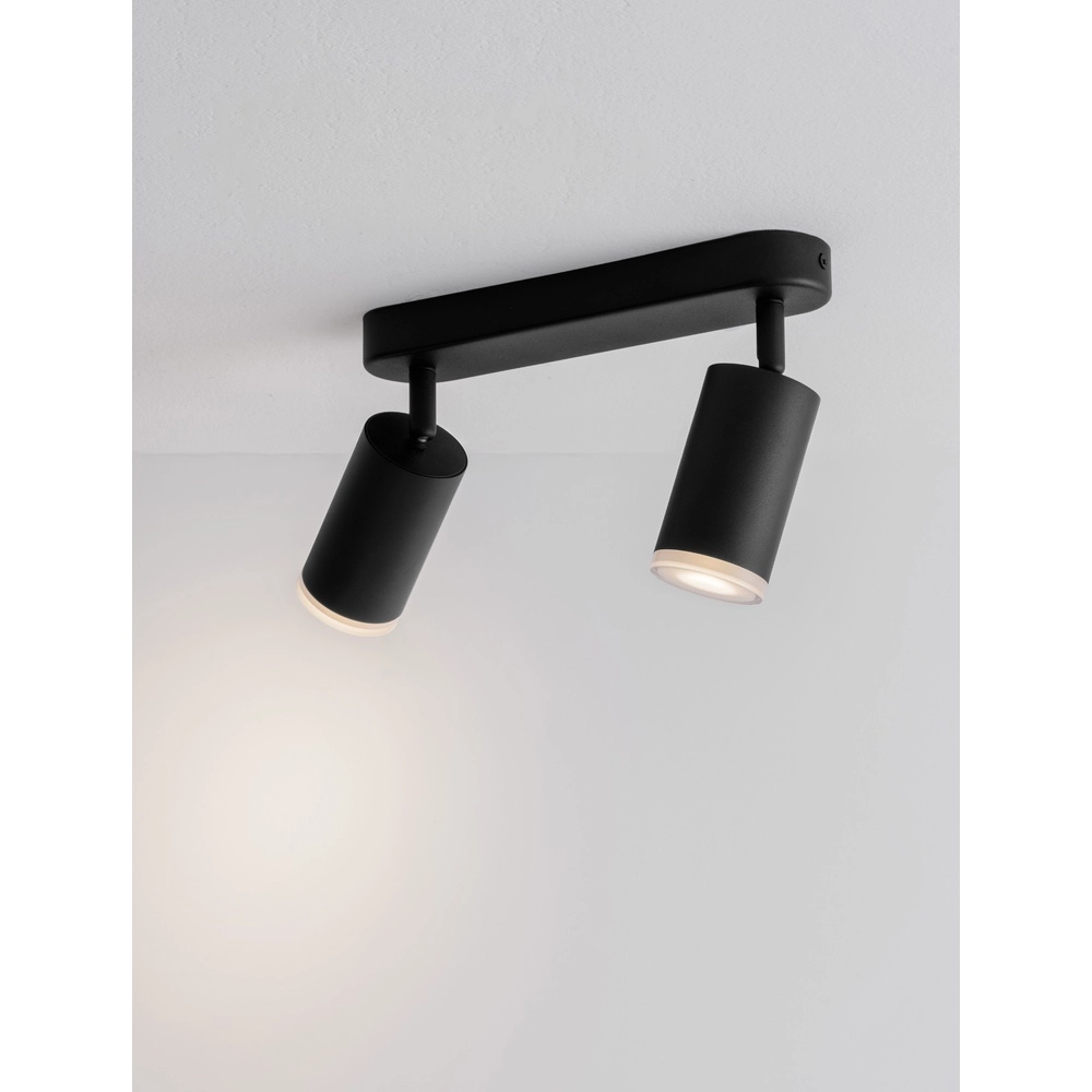 Spot monté en surface Mao 2 lumières noir Lyora 5212017475275
