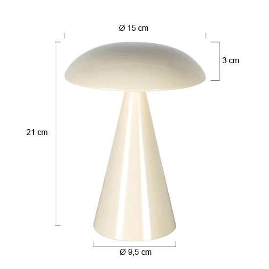 Lampe de table rechargeable Mush Crème Steinhauer 8712746188776