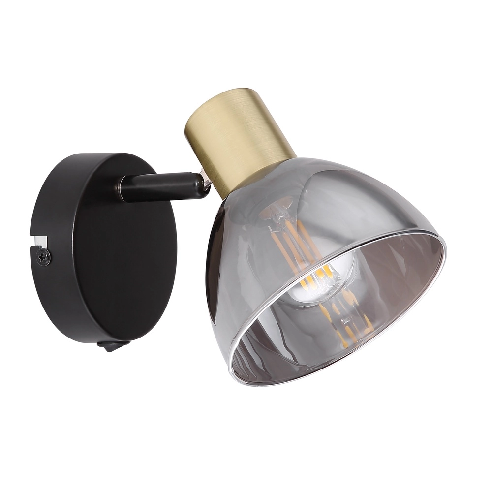 Lampe murale de conception Jay noir de fumée Globo 9007371393398