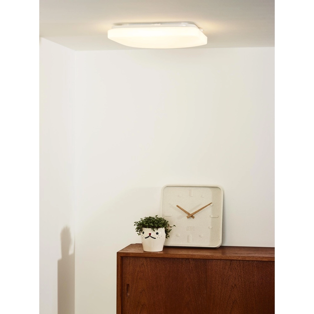 Lumière carrée au plafond Otis 33 cm de blanc