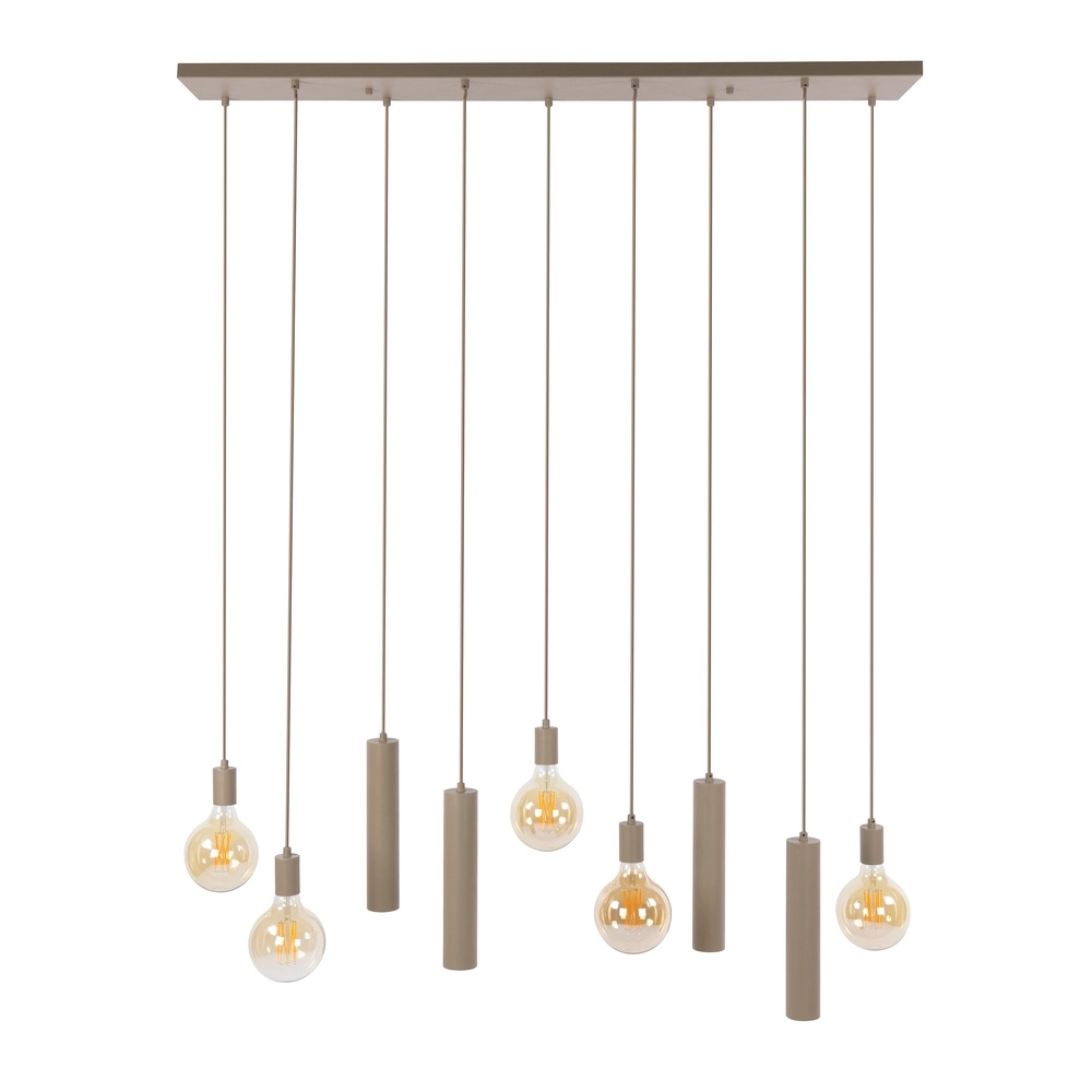 Lampe pendante de conception Senso Brun sable clair à 9 Lyora 8716803515031