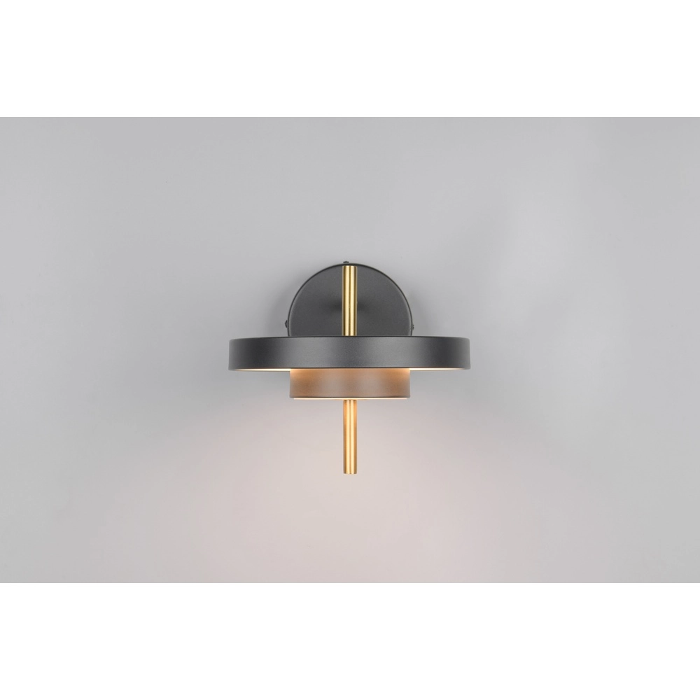 Applique murale moderne Keaton noir avec or Trio 4017807655742