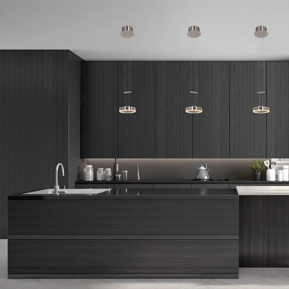 Lampe suspendue LED élégante Piola Acier inoxydable Steinhauer 8712746167306