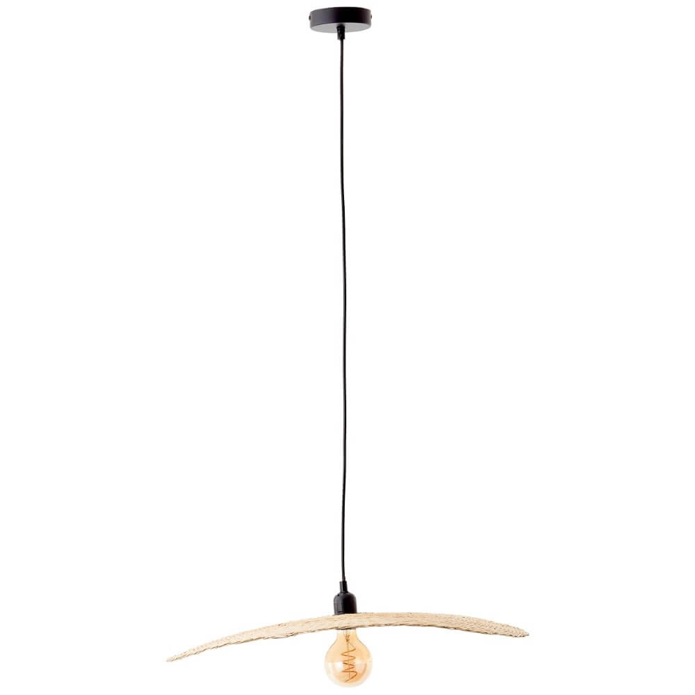 Lampe suspendue en rotin Jefter Ø60cm Brilliant 4004353393334
