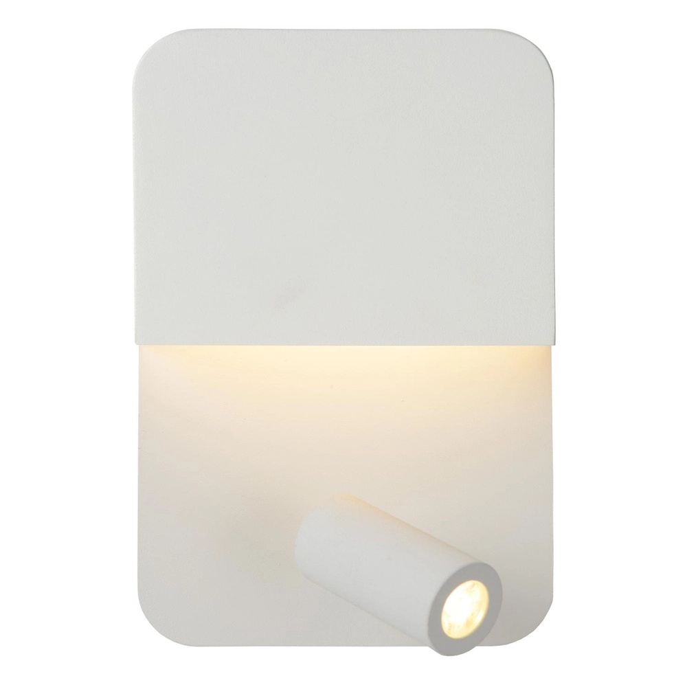 Lampe de chevet Boxer blanc avec point de charge USB Lucide 5411212791542