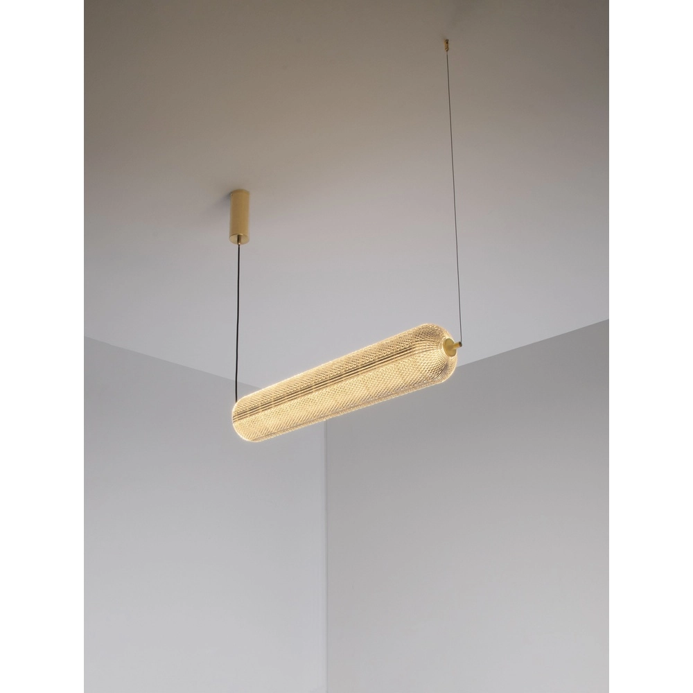 Lampe pendante unique Klelia Or horizontal Lyora 5212017452696