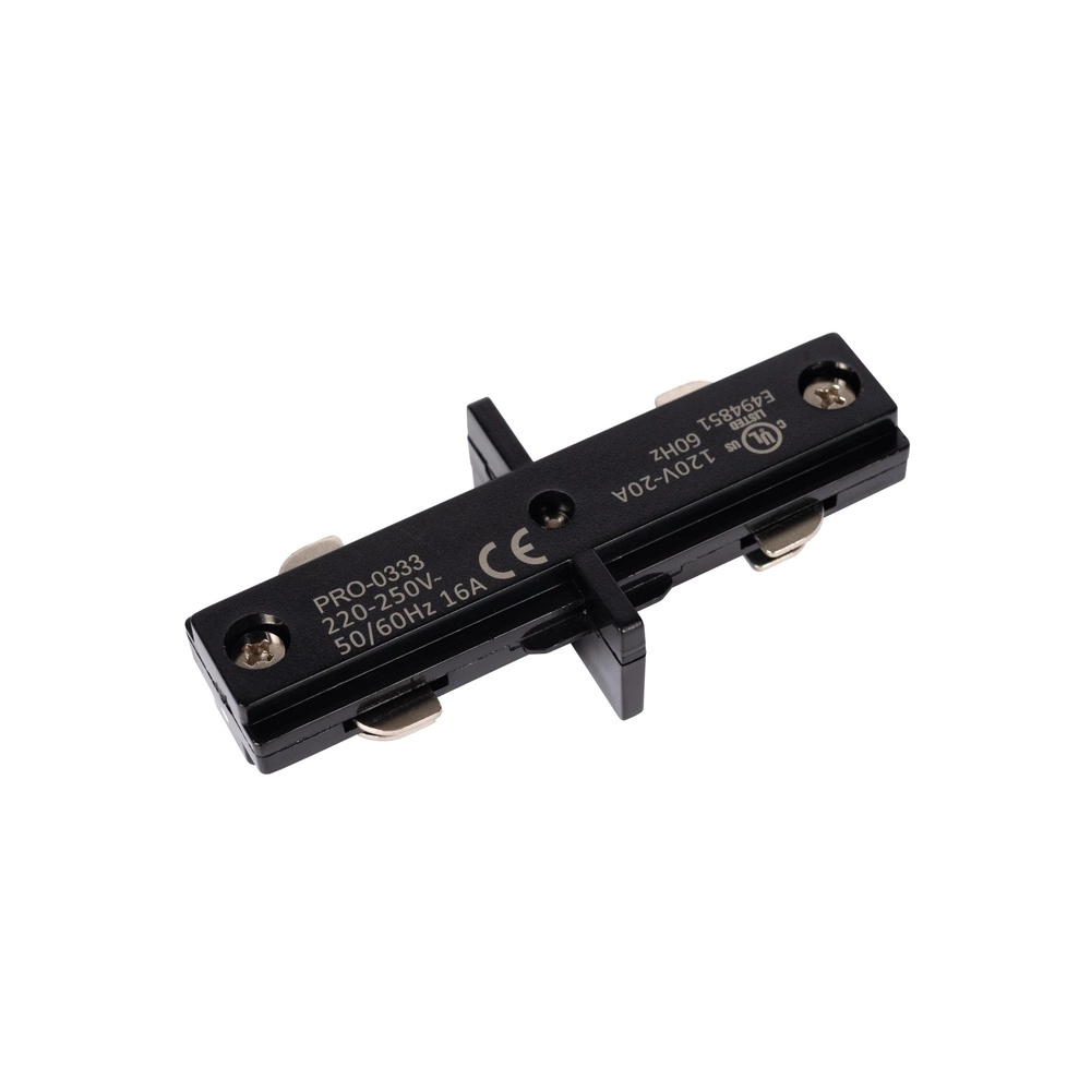 Ligne droite de raccordement ferroviaire Track Noir monophasé Lucide 5411212093318