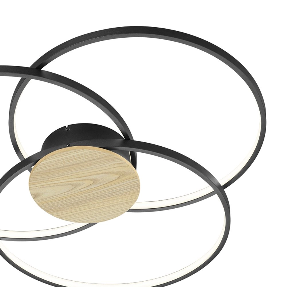 Plafonnier moderne Sedona Ø 80 cm Trio 4017807441192