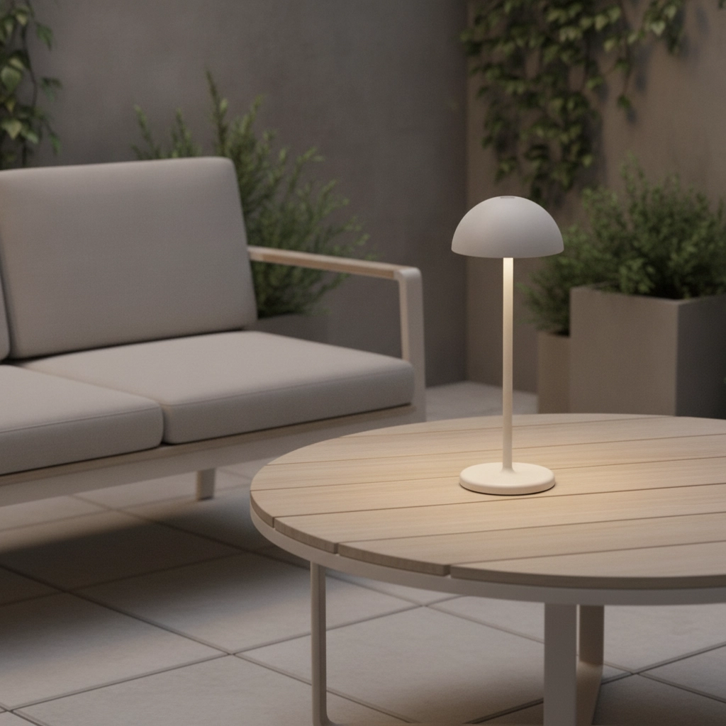 Lampe de table noire Rose blanc