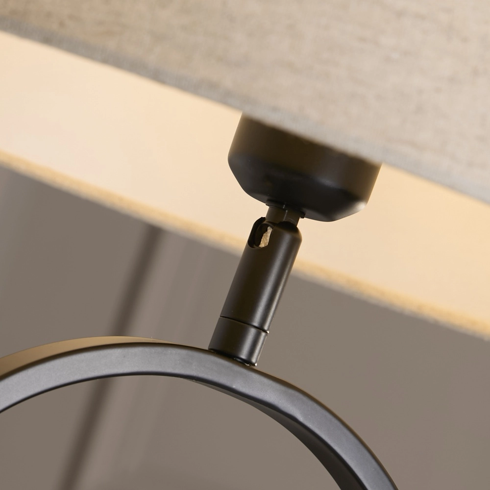 Lampe de table Modish Noir avec teinte crème Searchlight 5053423306193