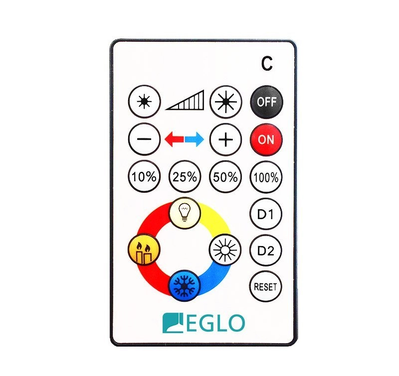 LED plafonnier Voltago 2 RGB Crystal environ 30 cm blanc Eglo 9002759959715