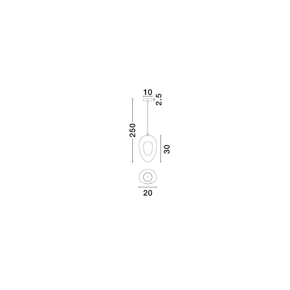 Suspension naturelle Tempus marron 30cm Lyora 5212017476845