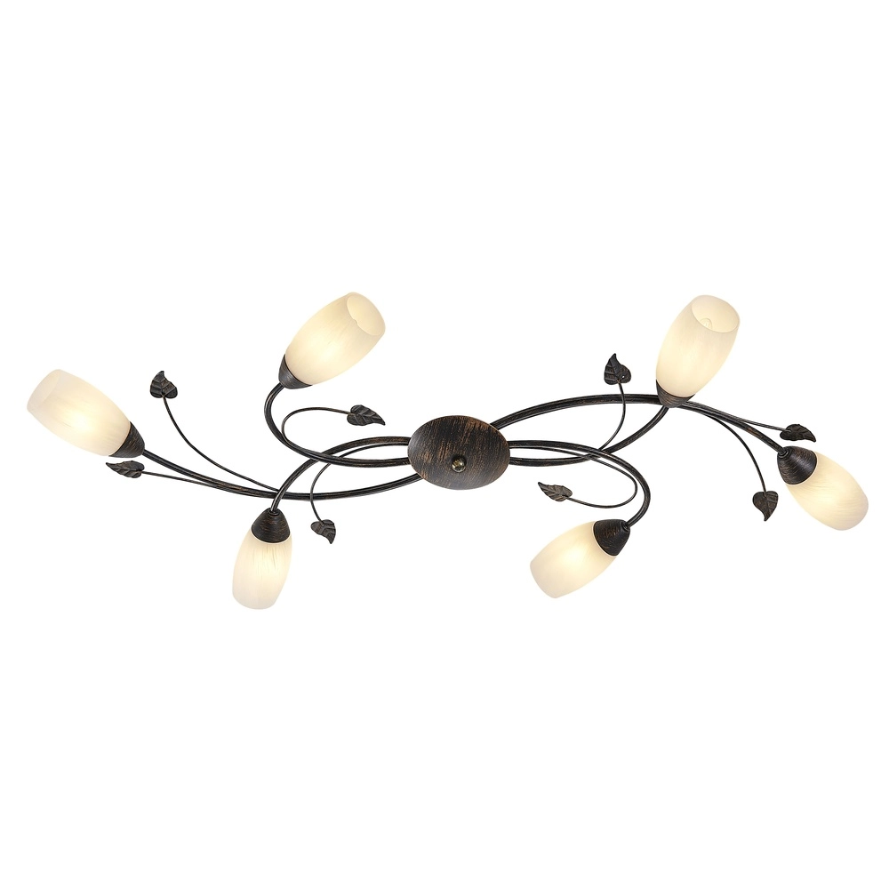 Lampe de plafond Venezia brun rouille