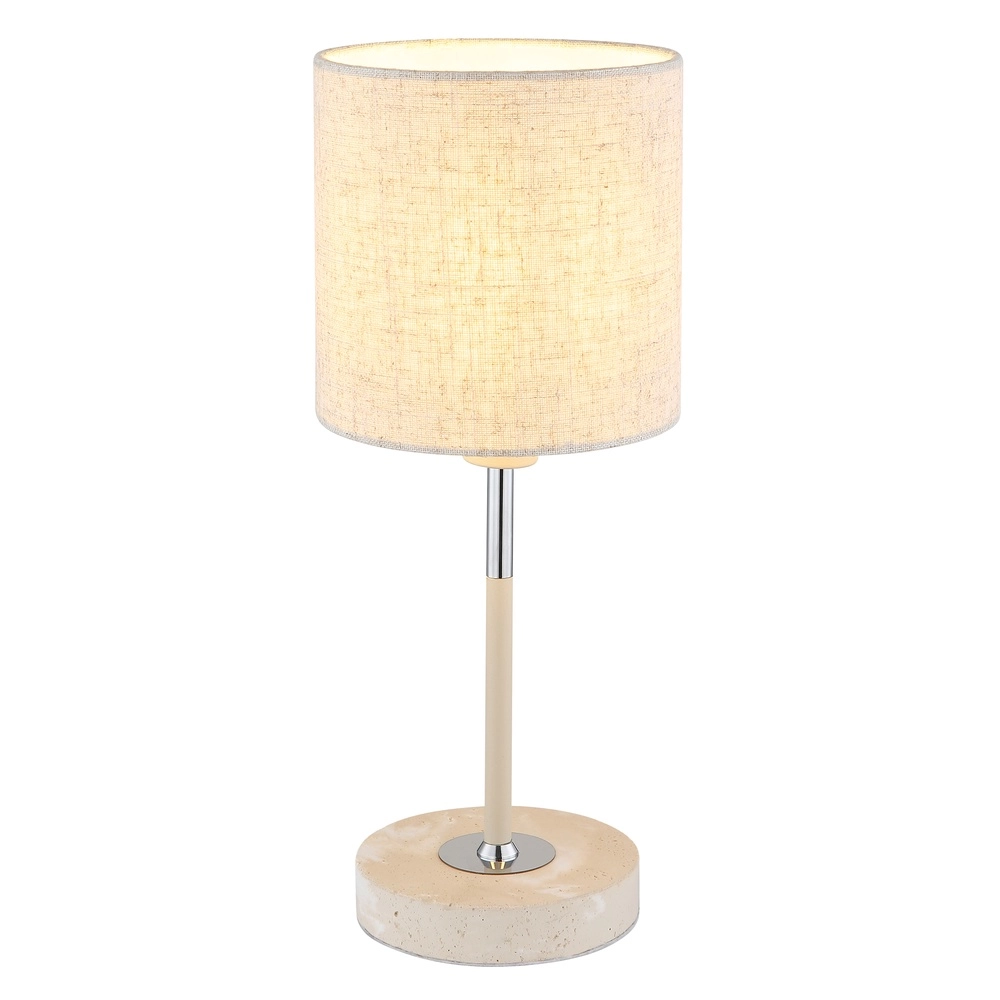 Lampe de table Deleon brun sable Ø 15cm