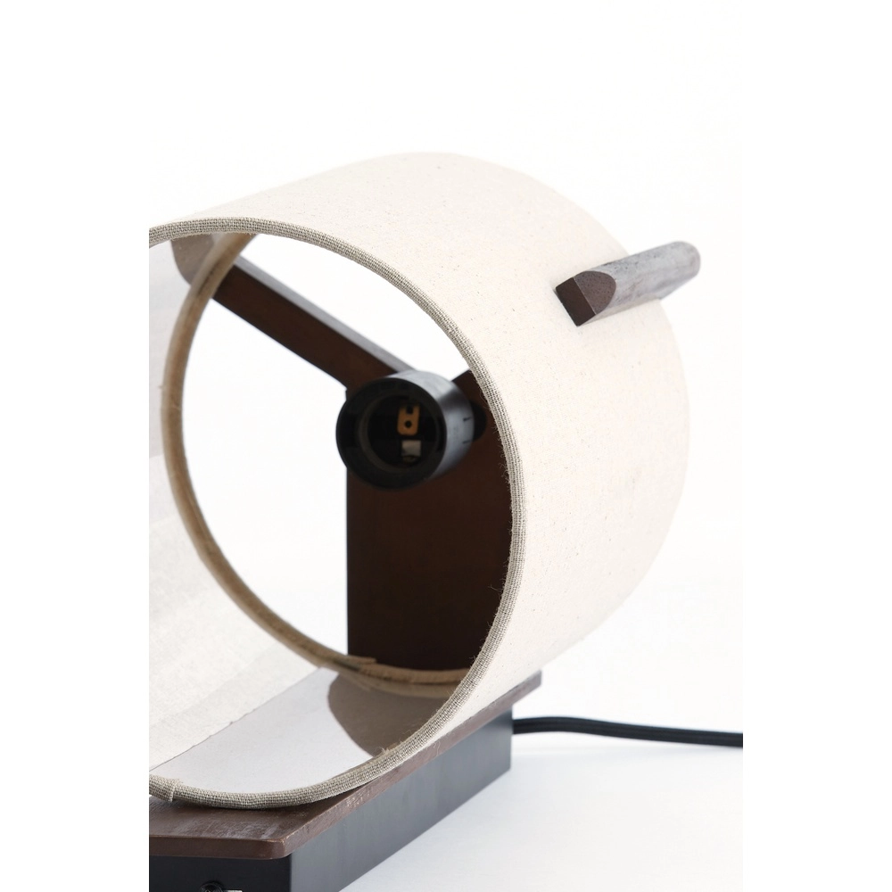 Lampe murale à design danois Litto brun noix avec lin Light & Living 8717807792732