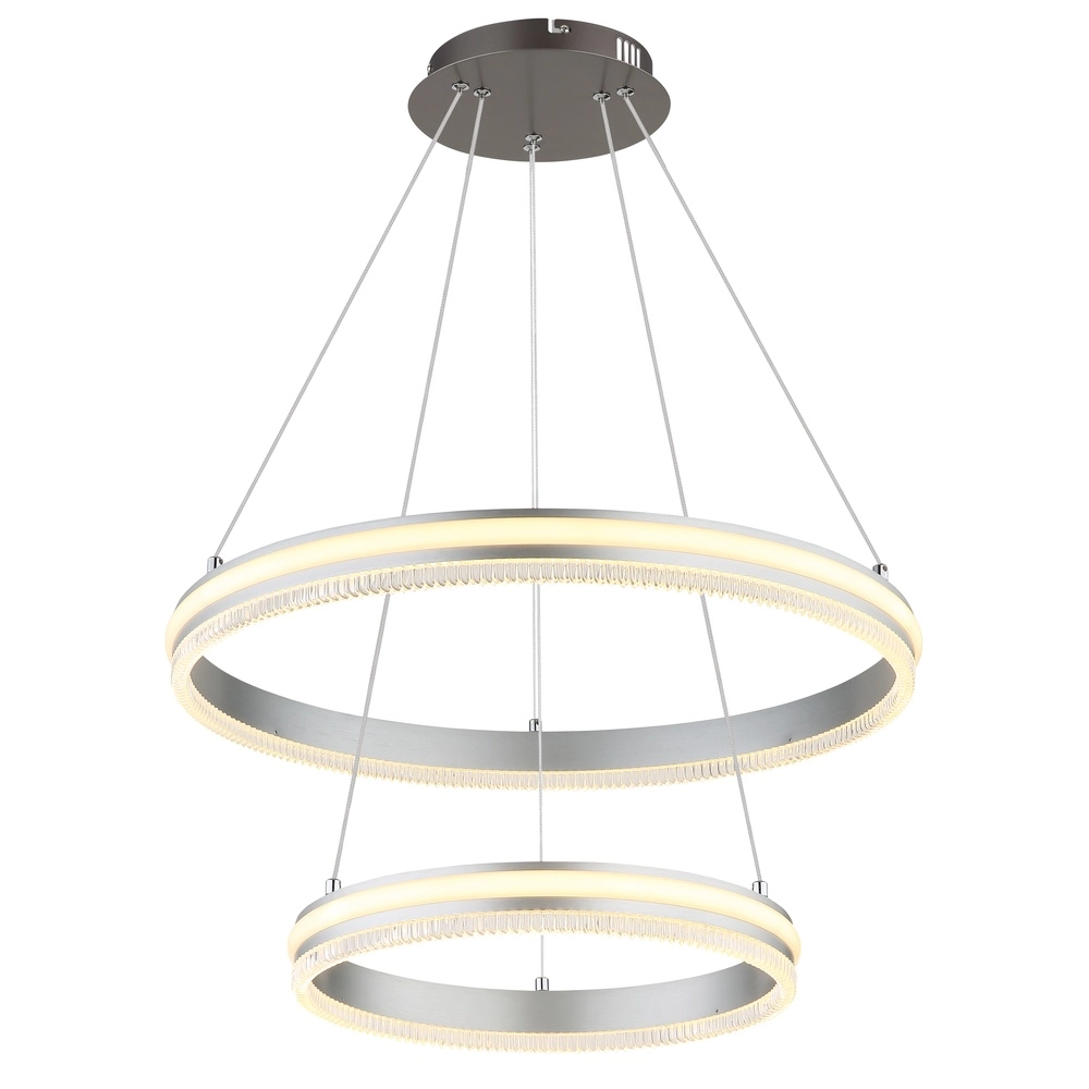 Lampe suspendue Francine Anneaux en métal à fusil 2 Globo 9007371583645