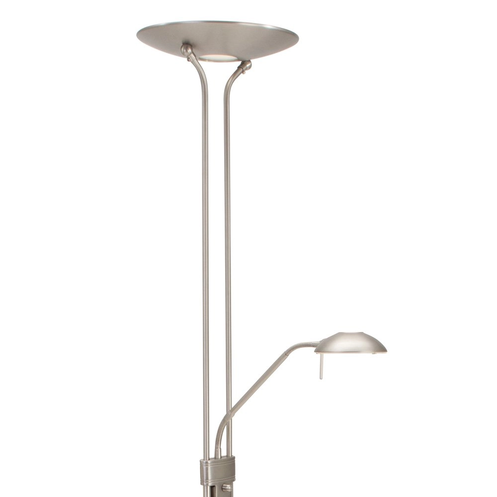 Lampadaire LED Mexlite Up 180cm - gris métallisé 3000K Steinhauer 8712746096354