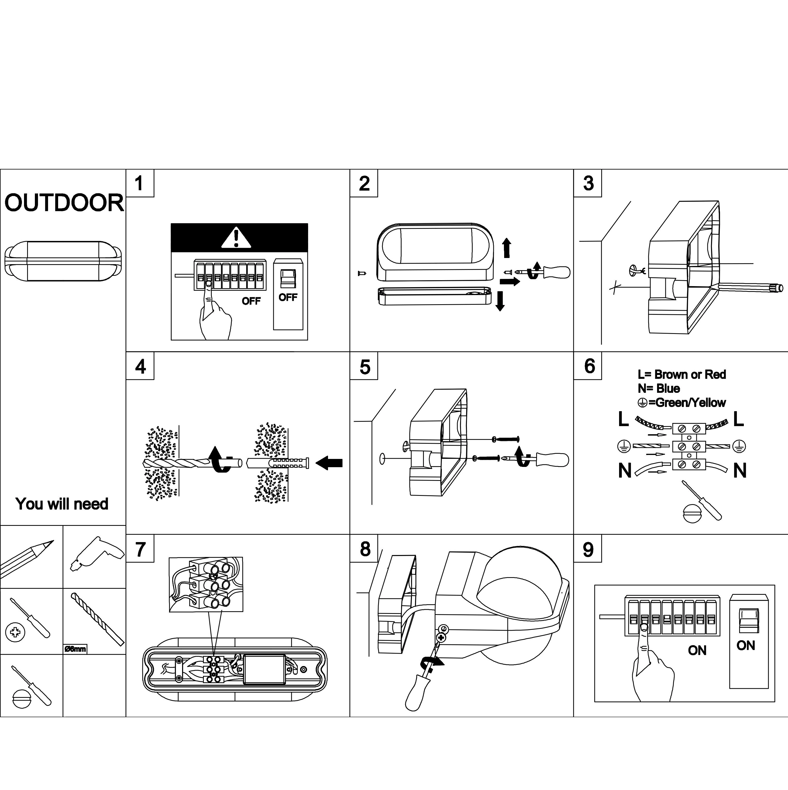 Applique d'extérieur noire Dosko 18 cm Steinhauer 8712746133165