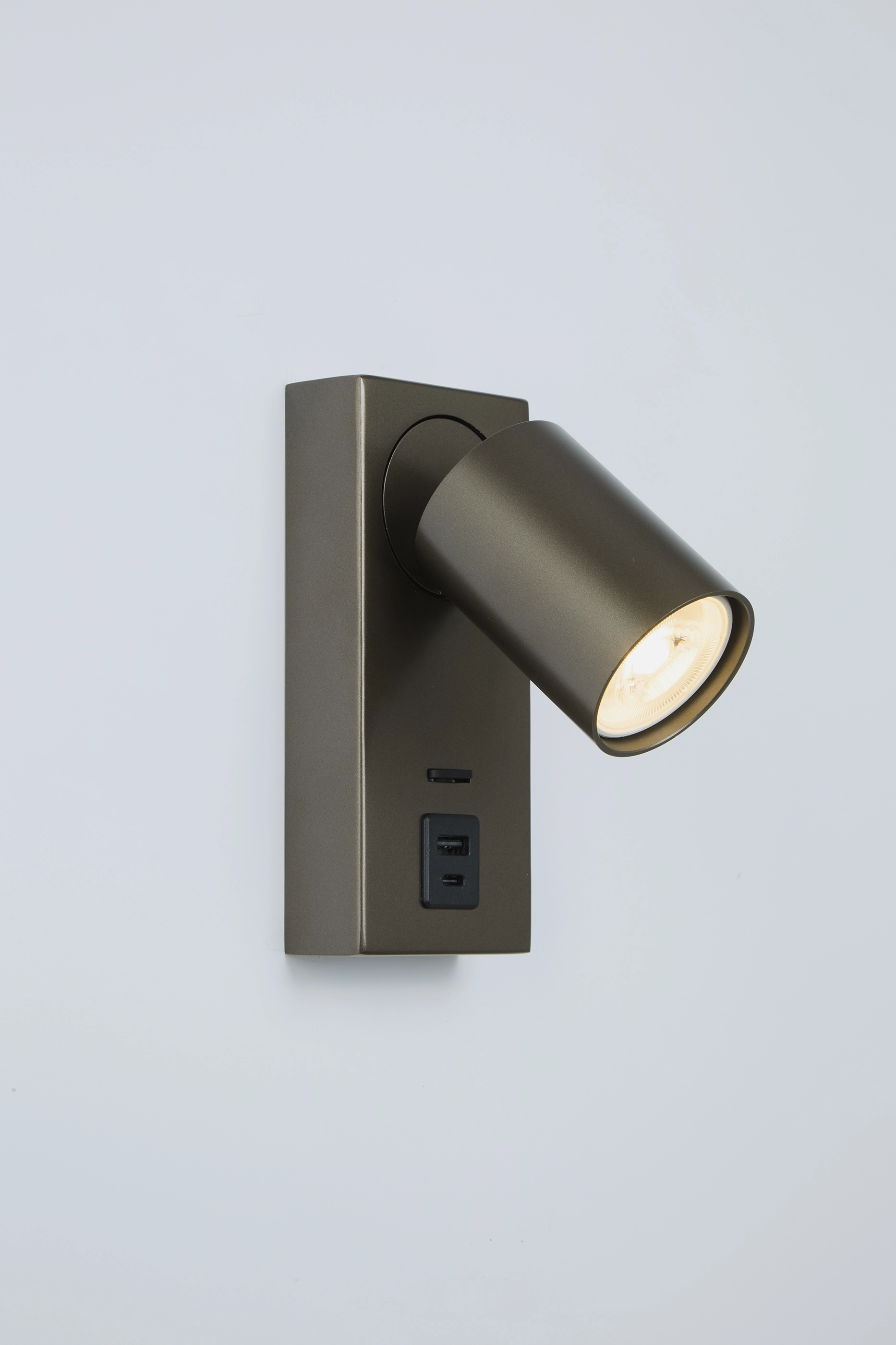 Lampe de chevet Moon 1 Bronze avec USB